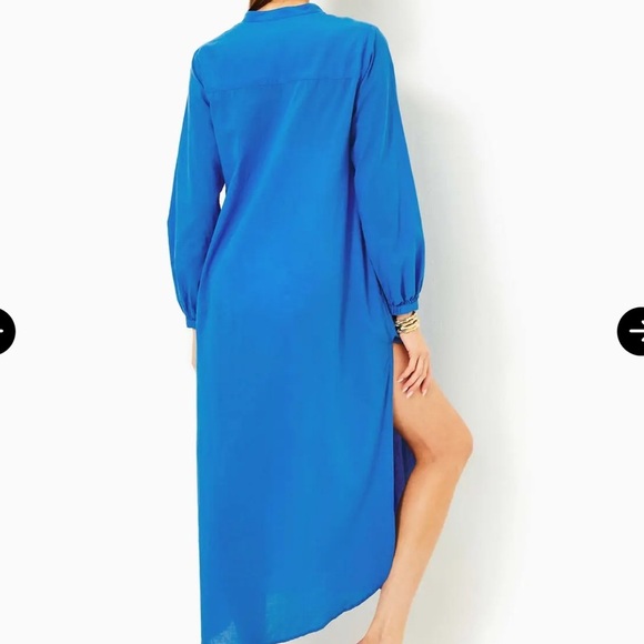 Lilly Pulitzer Vassa Maxi Long Coverup Women’s Size Medium Morelle Blue $178 NWT - Picture 14 of 15